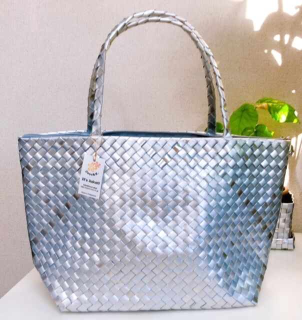 shoulder tote フルーツバスケットM シルバー | Coco&K.