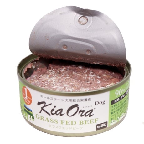 KiaOra キアオラドッグフード缶詰グラスフェッドビーフ 80g ドッグフード ウェットフード 全犬種・年齢対応 正規品
