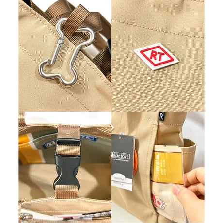 ROOTOTE ルートート SN.スクエア.DOG.BUDDY-B ワンちゃんのお散歩バッグ 犬 軽量 撥水 多機能 ショルダー付き ハンドバッグ