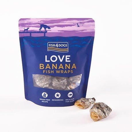 ●定期便●FISH4DOGS フィッシュフォードッグ バナナラップ 100g 犬用おやつ ドッグフード ご褒美おやつ