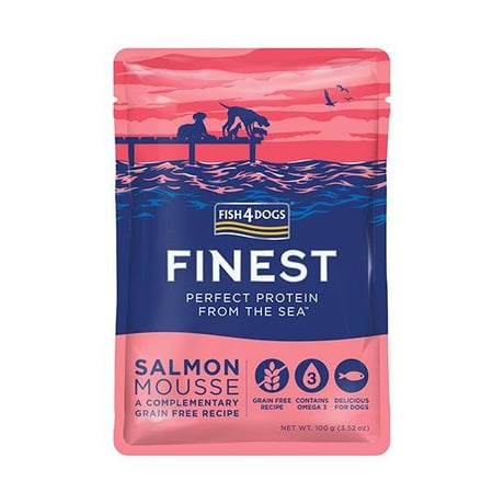 FISH4DOGS フィッシュフォードッグ ファイネスト サーモンムース 100g 単品/ケース売り 犬用ごはん ドッグフード ウェットフード
