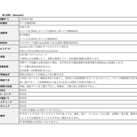 <JBプリペイドSIM>ドコモMVNO 10GB(1年プラン)