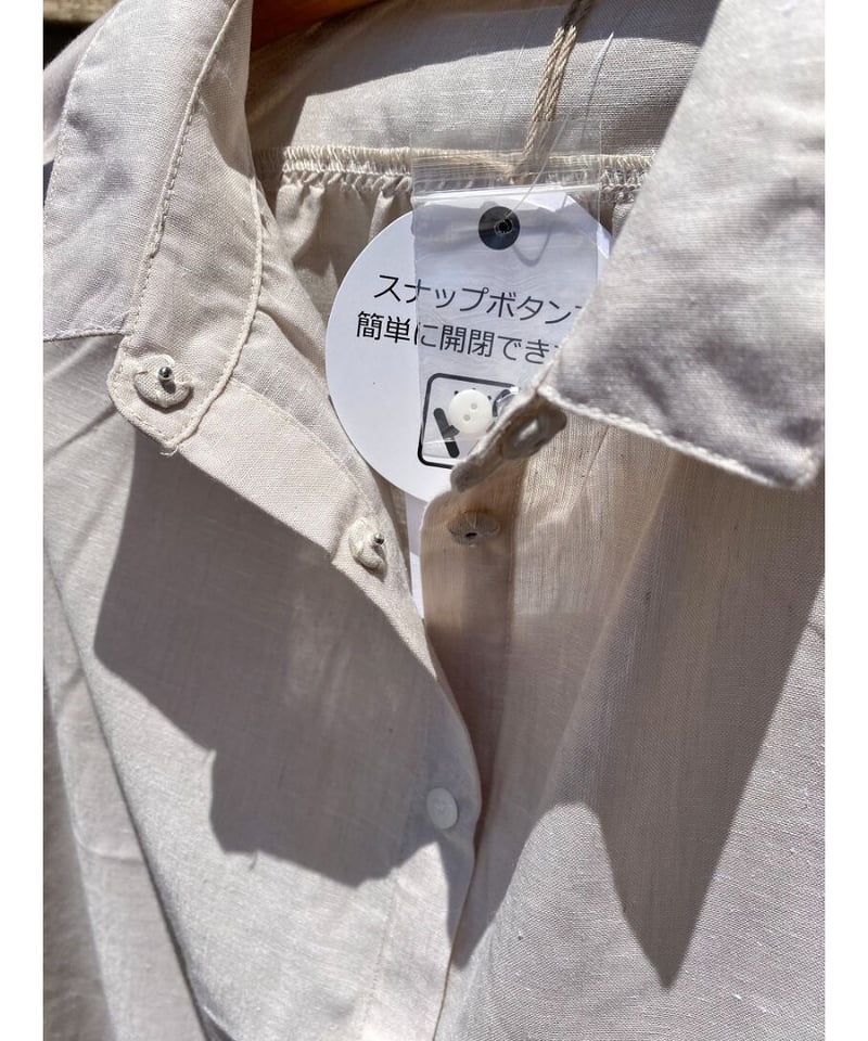 vintage flax リネン　ロングシャツコート 新価格】リネンシャツコート(INDIGO / LIGHT GRAY / BLACK