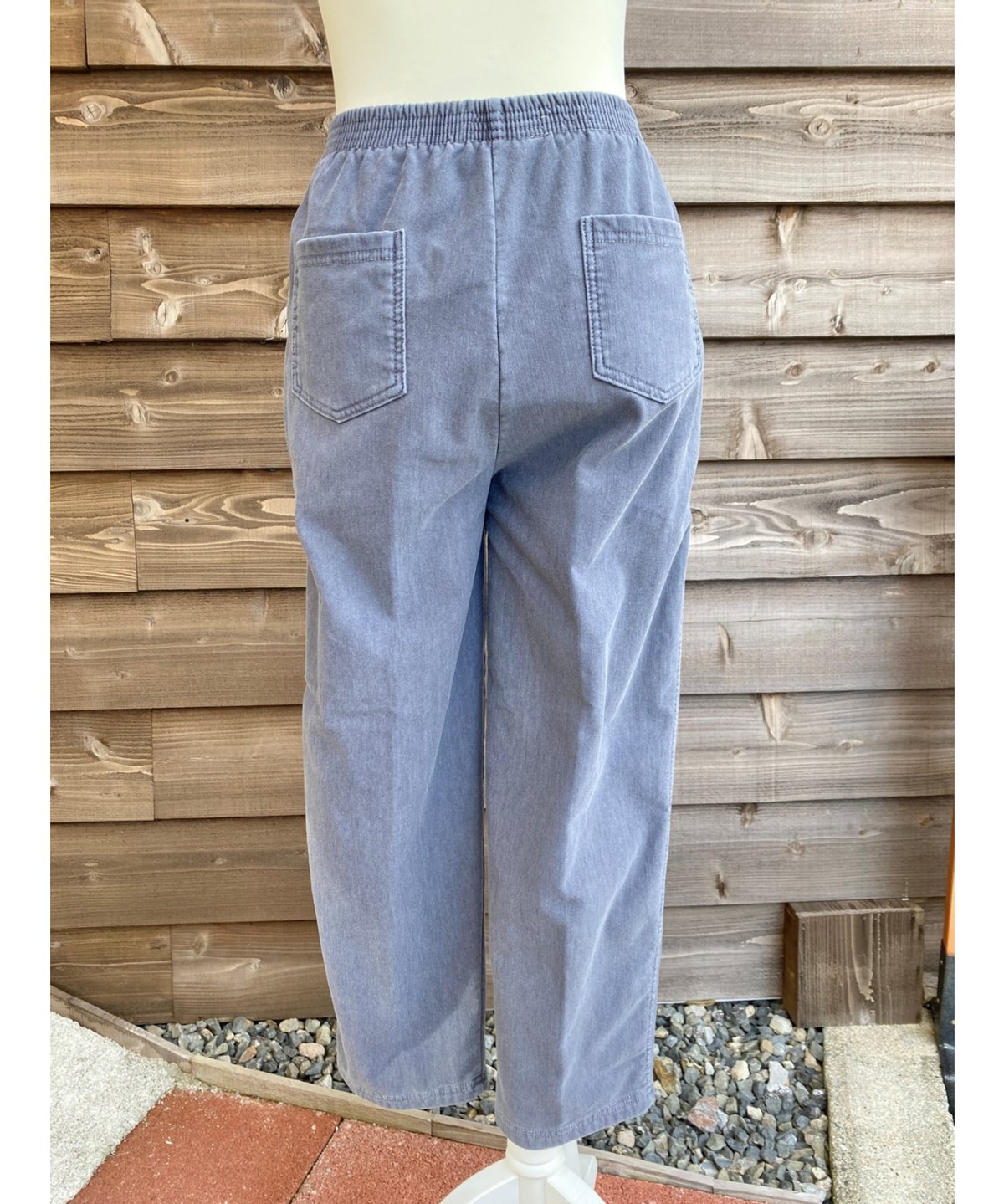 裏起毛製品染め綿混総ゴムストレッチパンツ | ミセス・シニアの洋服