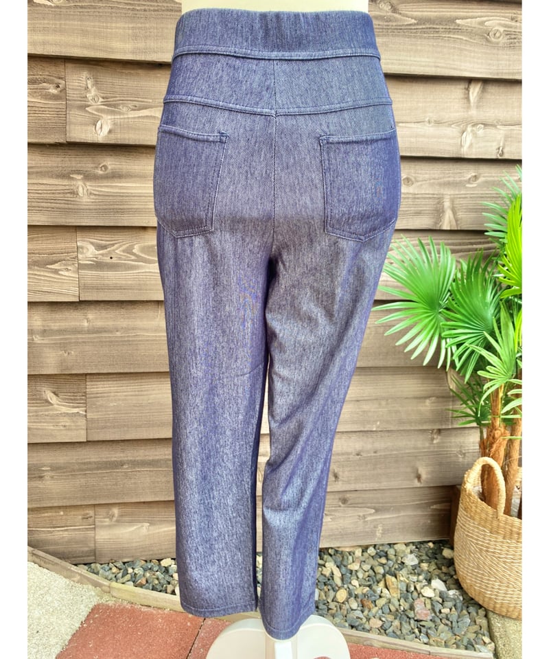 裾刺繍デニム調ストレッチパンツ | ミセス・シニアの洋服WEARPLUS 裾刺繍デニム調ストレッチパンツ | ミセス・シニアの洋服WEARPLUS