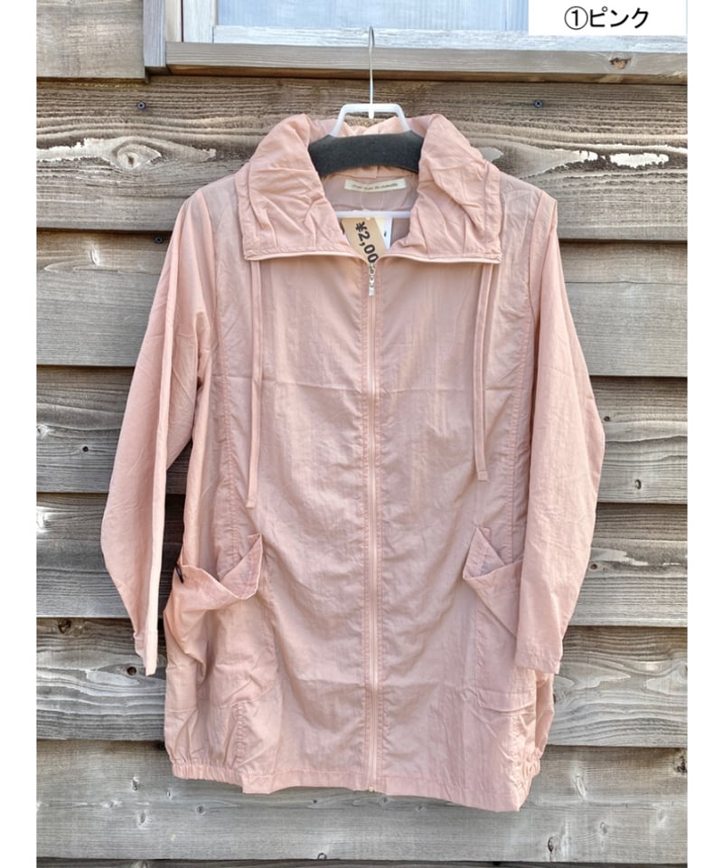 シワ加工ナイロンポケット付きフルジップジャケット | ミセス・シニア