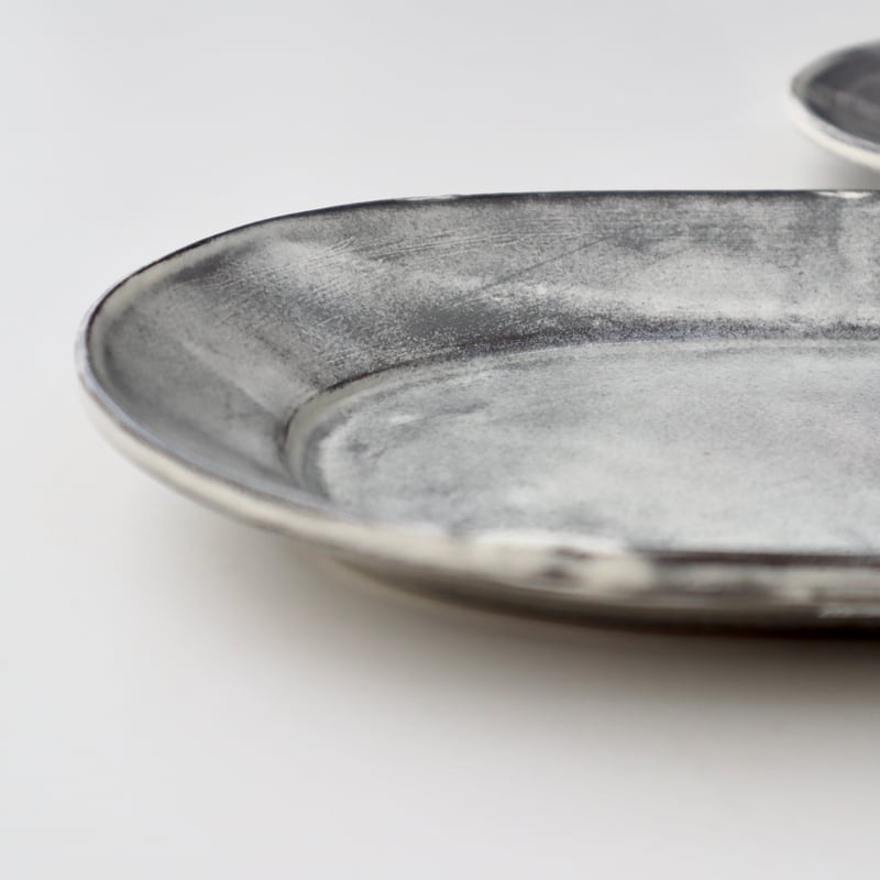 長浜由起子　アンティカ　プレート　作家さん　器　一点物　ケーキ皿　アンティーク皿 長浜由起子 アンティカ プレート 作家さん 器 一点物 ケーキ皿