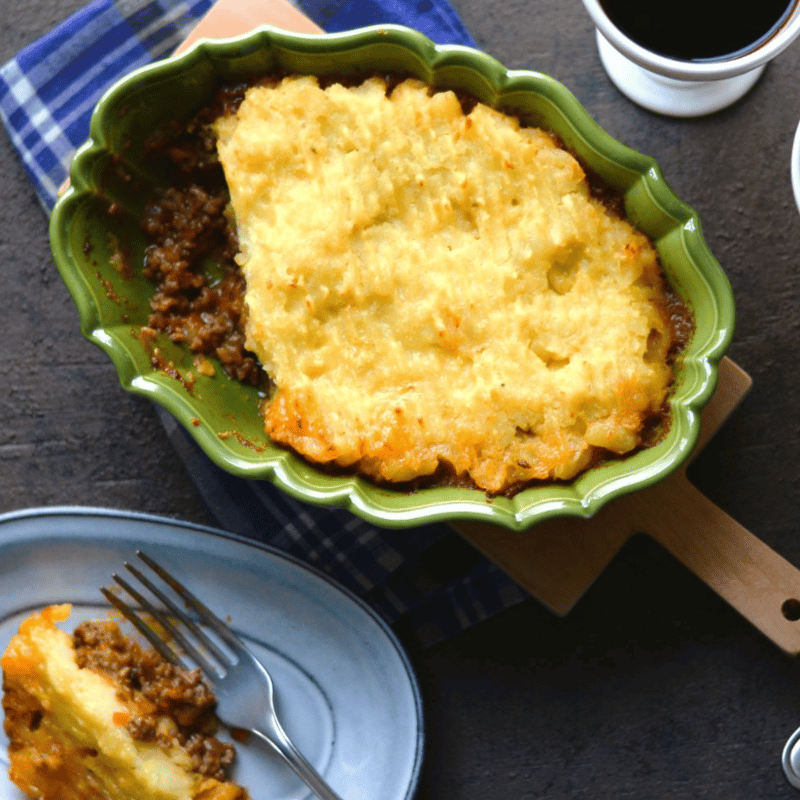 studio m' グラタン皿 ラコットクルンプリL（グリーン・白） | nukumoly