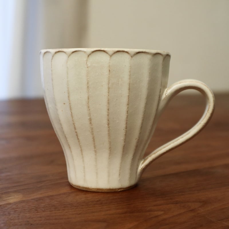 益子焼 わかさま陶芸 kinari しのぎマグカップ | nukumoly