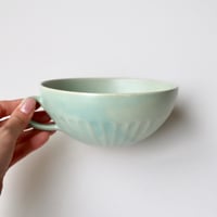 会津本郷焼　樹ノ音工房　色釉スープボウル（グリーン）