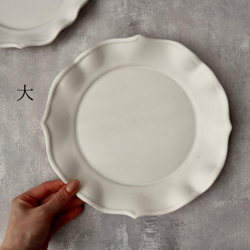 水谷ちえみ タタラフリル輪花プレート（大・小） | nukumoly