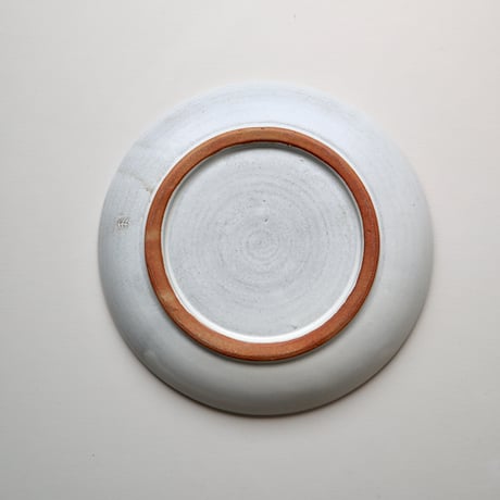 会津本郷焼　樹ノ音工房　白マット丸平皿大