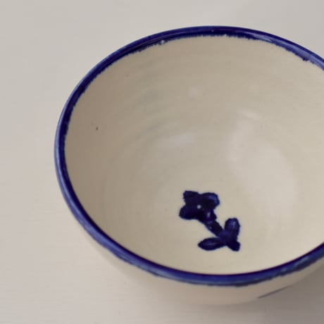 長浜由起子　和紙染シリーズ　茶碗（青・茶）