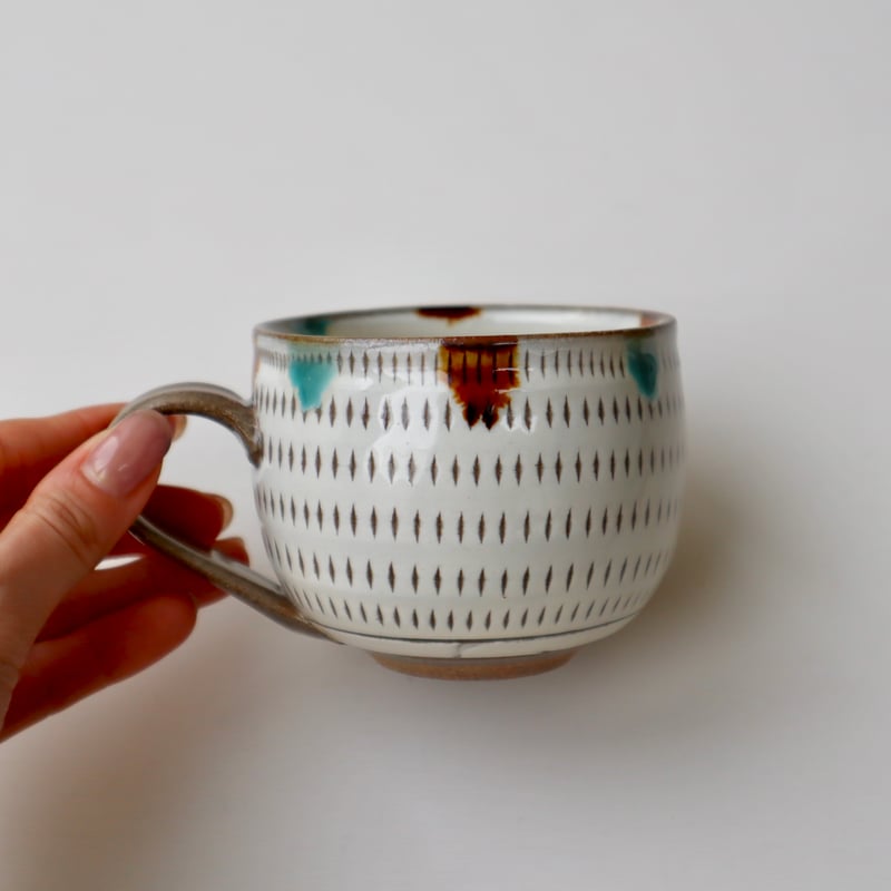 小石原焼 まるた窯/太田剛速 三彩飛び鉋マグカップ | nukumoly