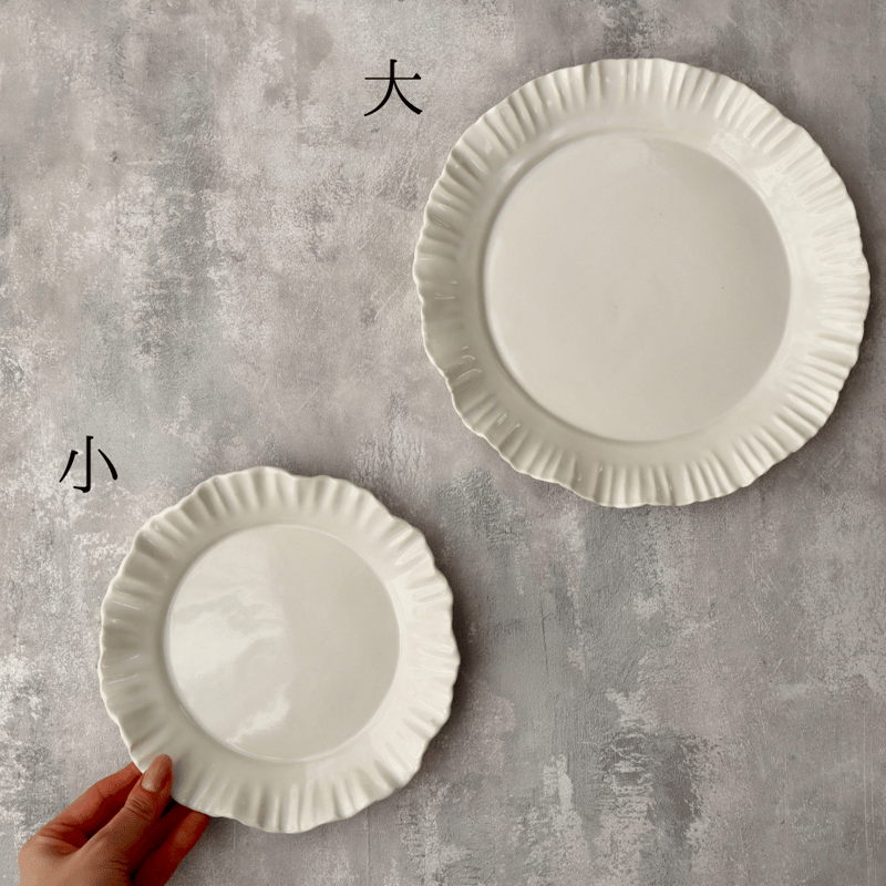 水谷ちえみ タタラしのぎフリルプレート（大・小） | nukumoly