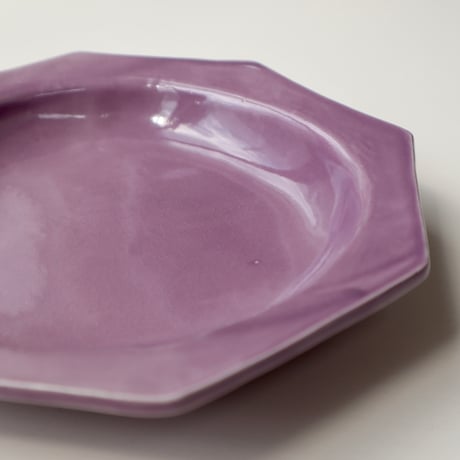 長浜由起子　オクトゴナルスープ皿　ラベンダー