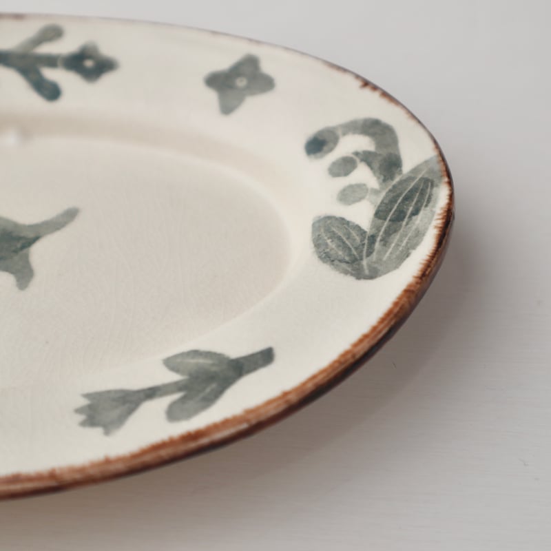 長浜由起子 和紙染シリーズ オーバル皿 | nukumoly