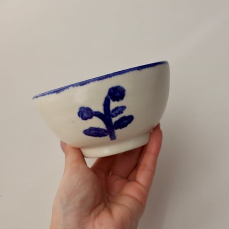 長浜由起子　和紙染シリーズ　茶碗（青・茶）