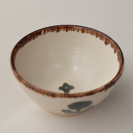 長浜由起子　和紙染シリーズ　茶碗（青・茶）