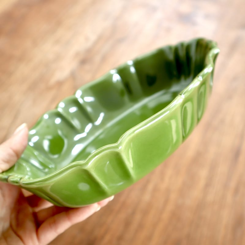 studio m' グラタン皿 ラコットクルンプリL（グリーン・白） | nukumoly