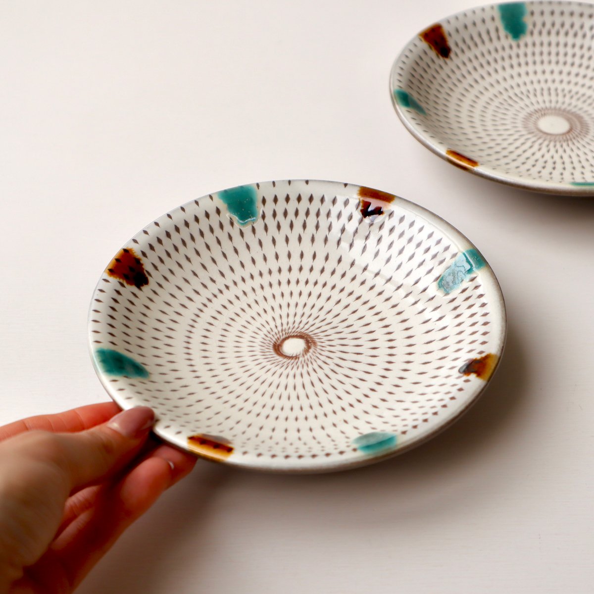 「64 昭和レトロ 陶磁器シリーズ」小石原焼 太田窯 二彩 胴太 花瓶 64 昭和レトロ 陶磁器シリーズ」小石原焼 太田窯 二彩 胴太 花瓶