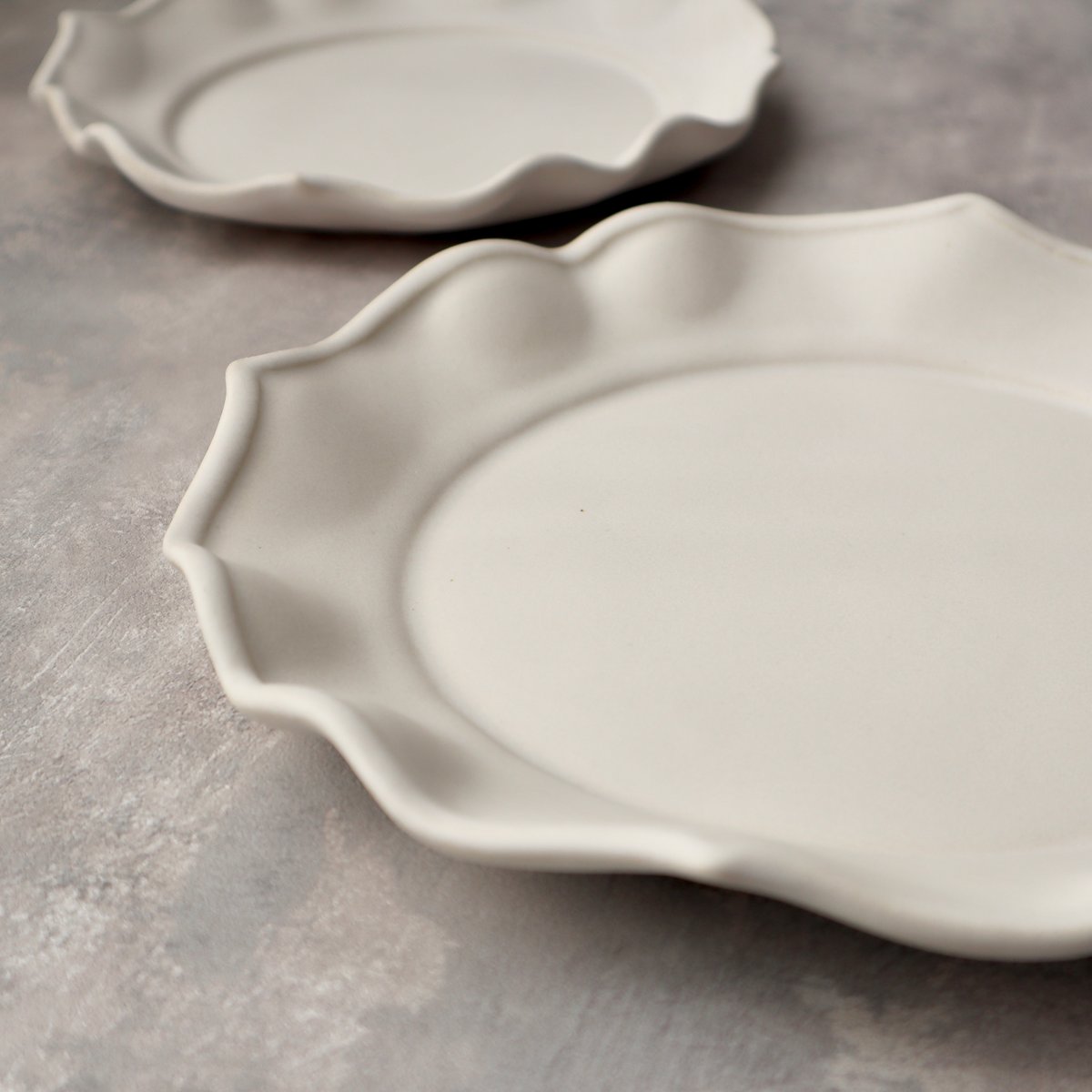 水谷ちえみ タタラフリル輪花プレート（大・小） | nukumoly