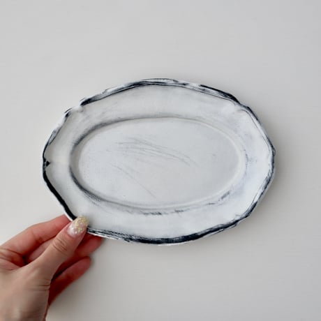 長浜由起子アンティカ3枚セット一点物作家さんプレートオーバルリム皿