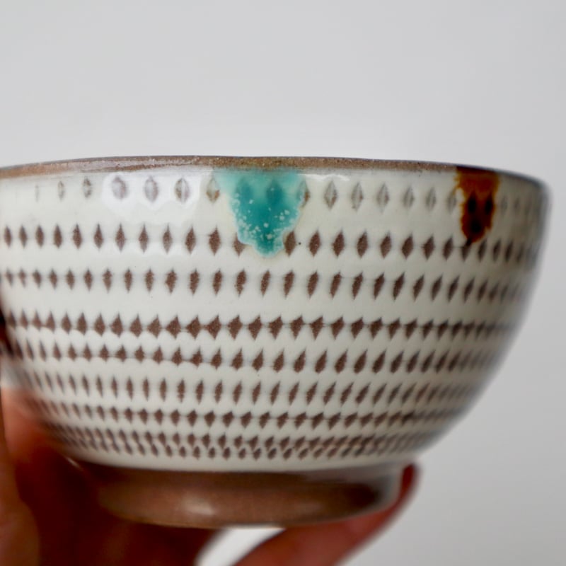 小石原焼 まるた窯/太田剛速 三彩飛び鉋飯椀 | nukumoly