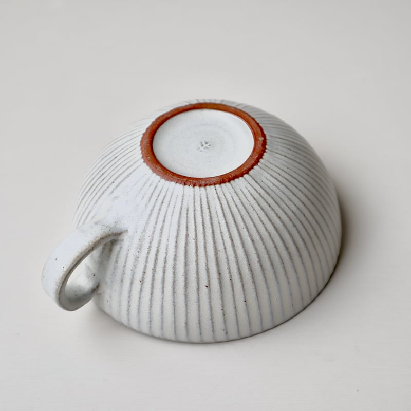 会津本郷焼 樹ノ音工房 白マットスープボウル | nukumoly