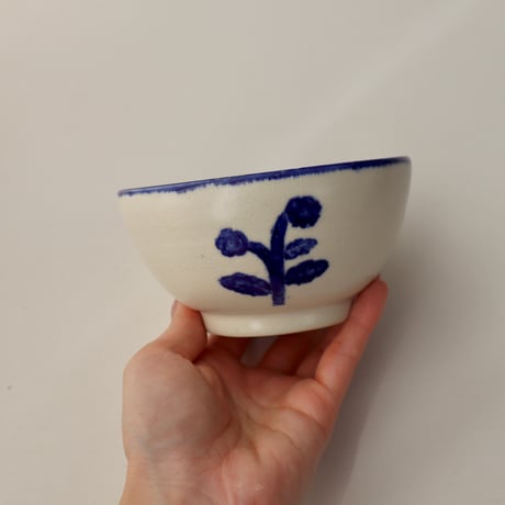 長浜由起子　和紙染シリーズ　茶碗（青・茶）
