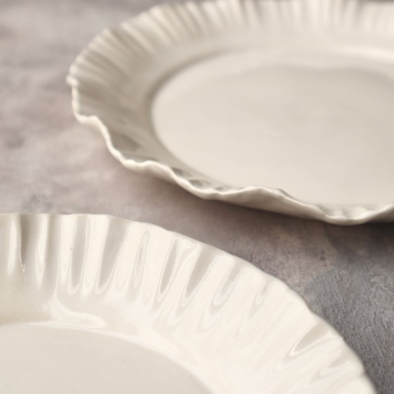 水谷ちえみ タタラしのぎフリルプレート（大・小） | nukumoly