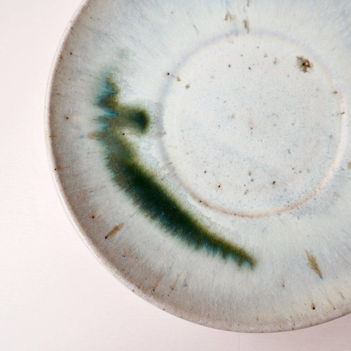 会津本郷焼 樹ノ音工房/佐藤大寿 灰釉緑釉掛け分け皿（中・大） | nukumoly