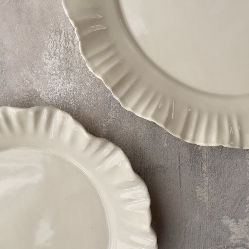 水谷ちえみ タタラしのぎフリルプレート（大・小） | nukumoly