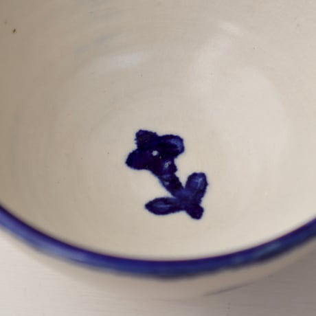 長浜由起子　和紙染シリーズ　茶碗（青・茶）