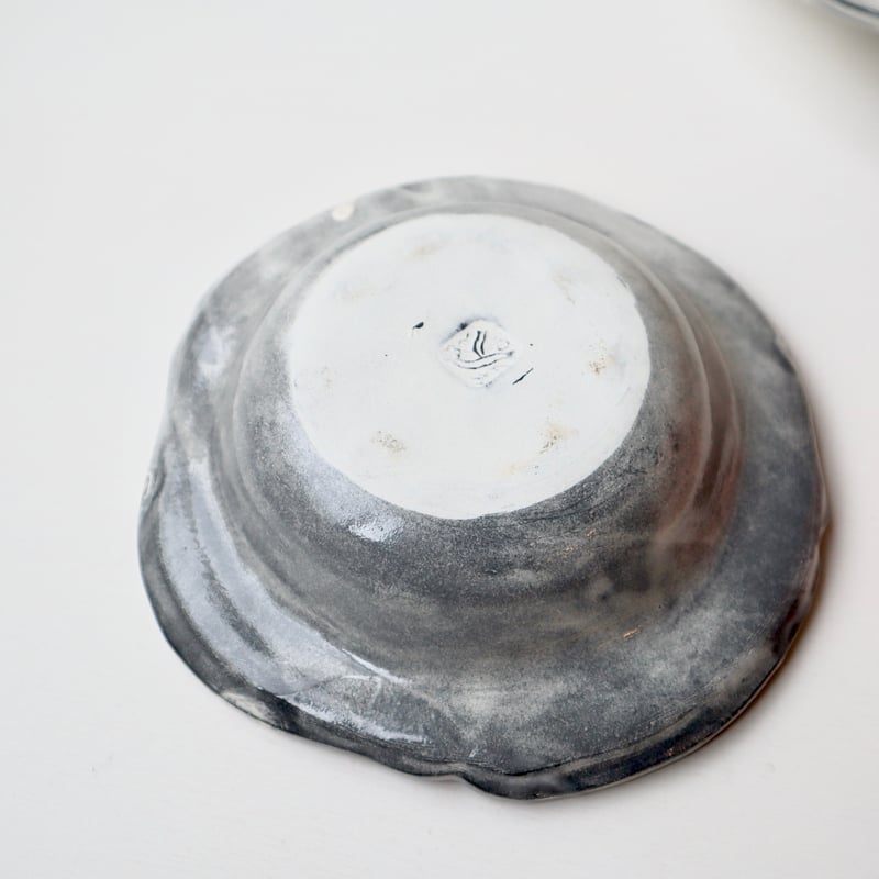 長浜由起子 アンティカシリーズ スープ皿（白・グレー） | nukumoly