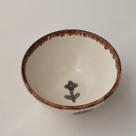 長浜由起子　和紙染シリーズ　茶碗（青・茶）