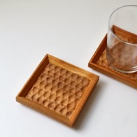木製スクエアコースター