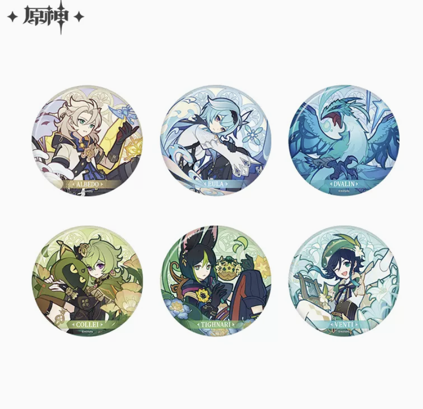原神 缶バッジ 風花的呼吸※2023年7月以後発送予定 | 瑠璃代行