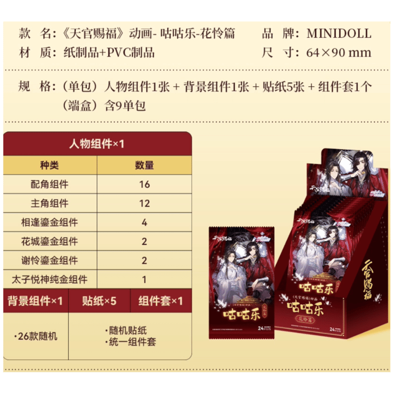 天官賜福 咕咕楽 花怜篇 DIYトレーディングカード(minidol 天官賜福 咕咕楽 花怜篇 DIYトレーディングカード(minidol