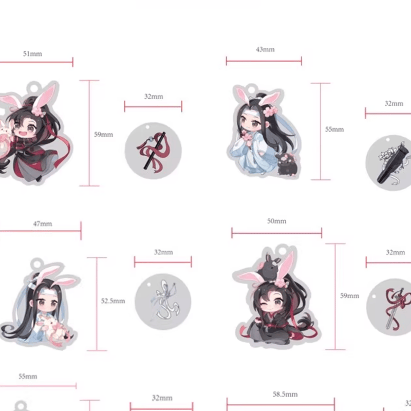 魔道祖師 潋滟アクリルキーホルダー（乐由町） | 瑠璃代行