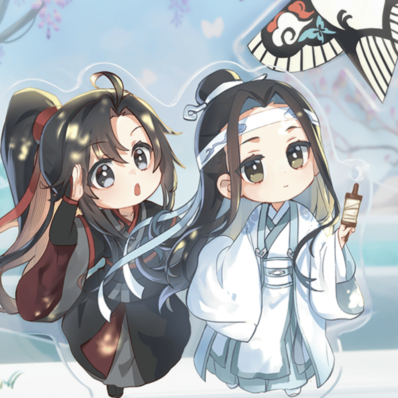 「魔道祖師」 アクリルスタンド・マスキングテープ・ステッカー 公式 魔道祖師Q版 アクリルスタンド付マスキングテープ 6種