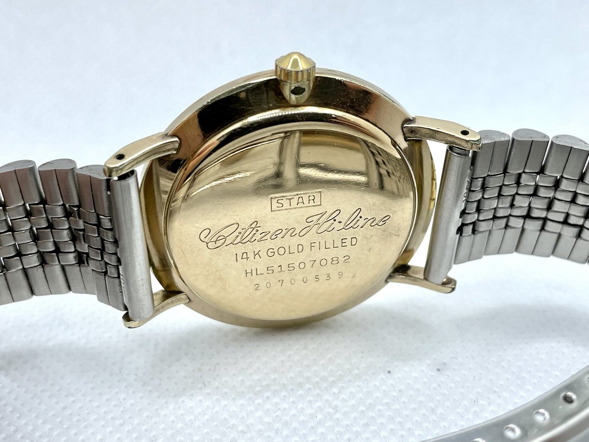 OH済み】CITIZENシチズンハイライン手巻きHL51507082 14k GOLDFIL OH済み】CITIZENシチズンハイライン手巻きHL51507082 14k GOLDFIL