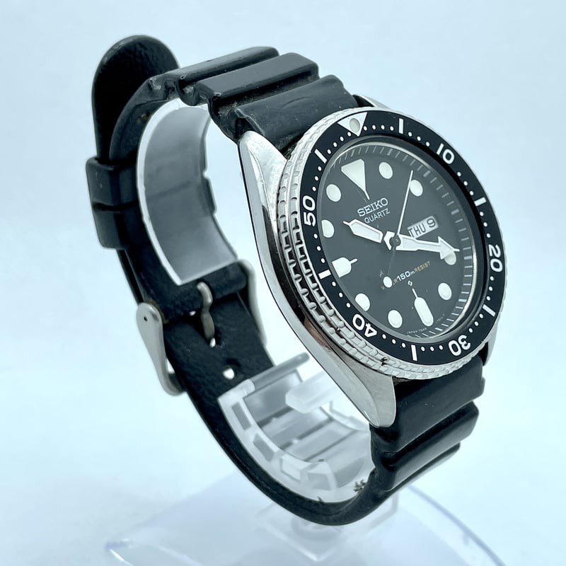 SEIKO DIVERS ダイバーズウォッチ7548-7000 150m ラバー Seiko 7548-7000 Divers 150m Stainless Steel Day Date Quartz