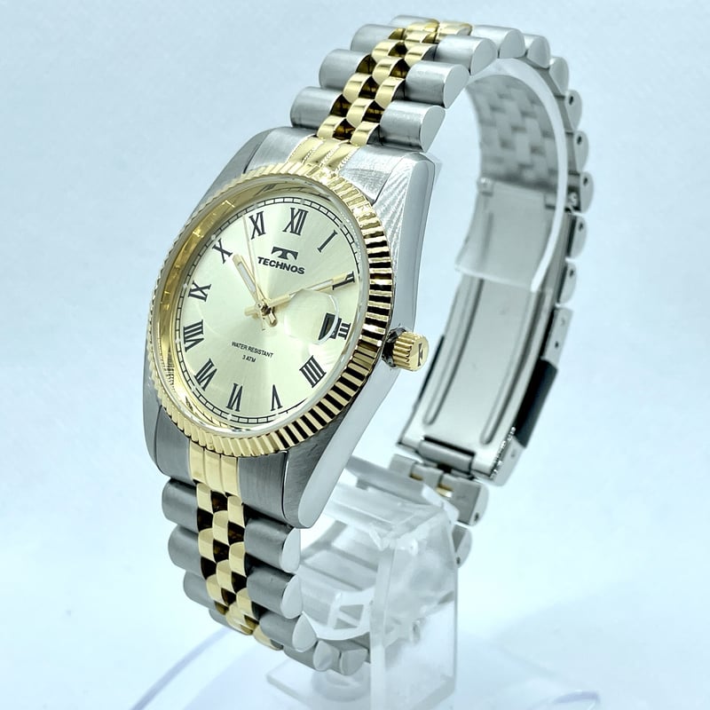 新品、未使用】TECHNOS テクノス クォーツ デイト【新古品 新品、未使用】TECHNOS テクノス クォーツ デイト【新古品