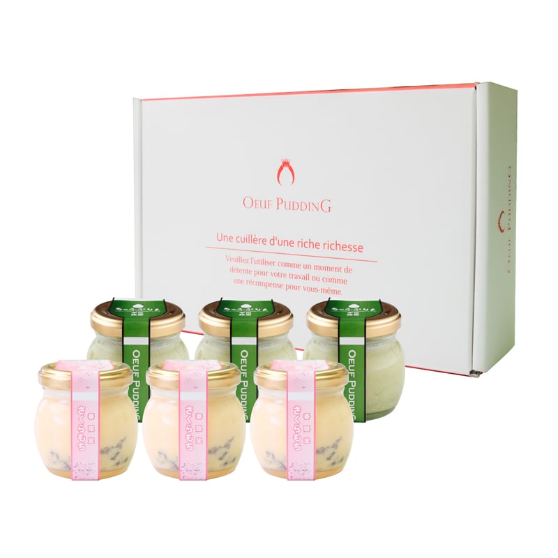 期間限定】うっふぷりん 和風プリンセット 6個入 (抹茶3 期間限定】うっふぷりん 和風プリンセット 6個入 (抹茶3
