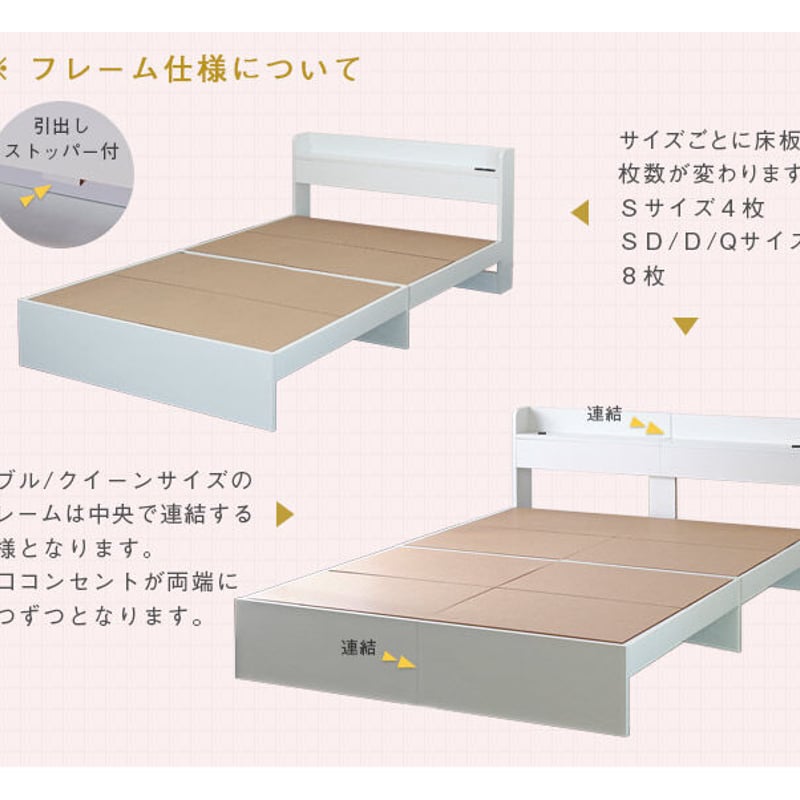 RUES【ルース】Mスペースベッドフレーム クイーン | ネットの