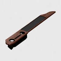 WALNUT LUGGAGE SIDE TABLE NARROW WIDE BODY