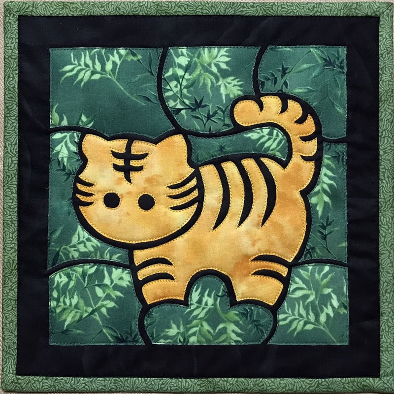 干支 寅 ステンドグラス風キルト（MOSAIC QUILT）型紙 | Quilt Compas