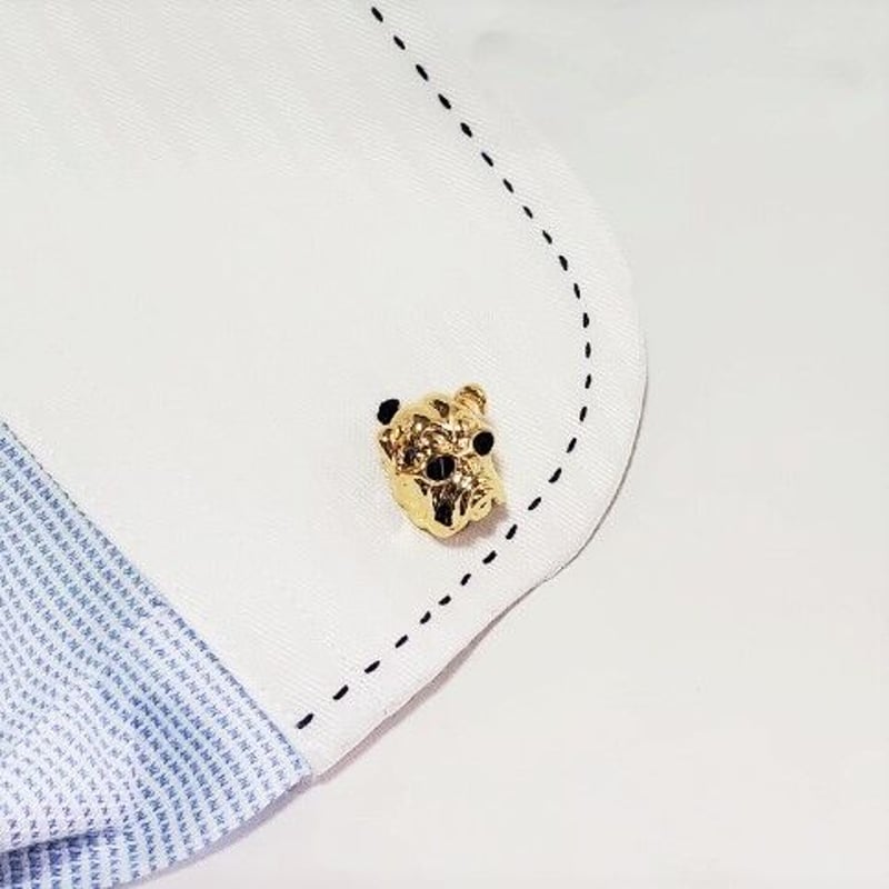 ブルドックのカフスボタン：ゴールド】サングラスがかわいい