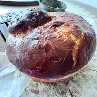 オンライン動画レッスン・大きなりんごブリオッシュと牛肉カルパッチョ